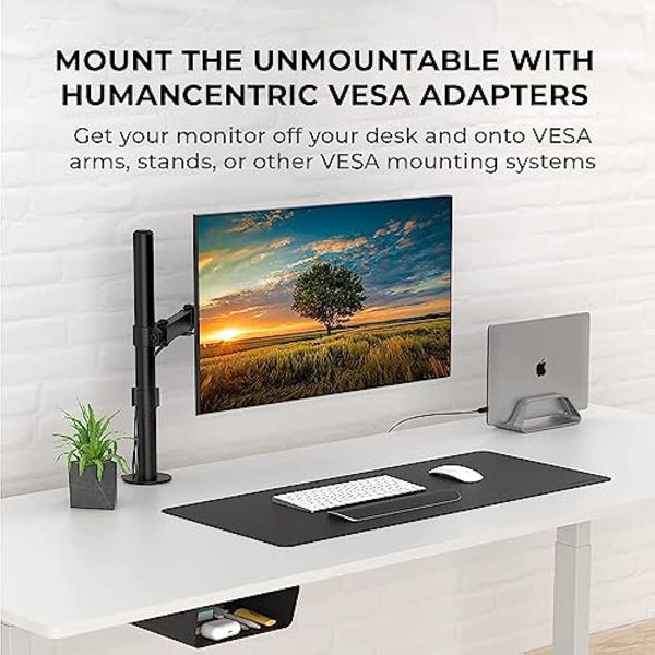 HumanCentric VESA Mount Adapter Compatible with Dell Monitors SE2416HX, SE2717HX, SE2717HR, SE2717H, S2216M, S2216H, SE2716H, SE2216H, SE2417HG, SE2416H, S2216H, 75x75mm and 100x100mm Patterns