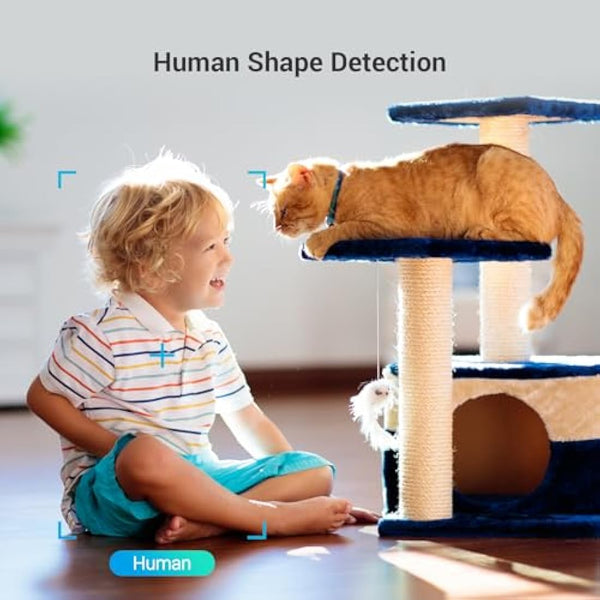 EZVIZ 4MP Indoor Camera No Monthly Fee, 512GB Supports, Spotlight Colour Night Vision, Dual Band Wifi, One-touch-calling Button, Two-way Audio, Sound/Human Detection, Works with Alexa (CP1 Pro 2K+)