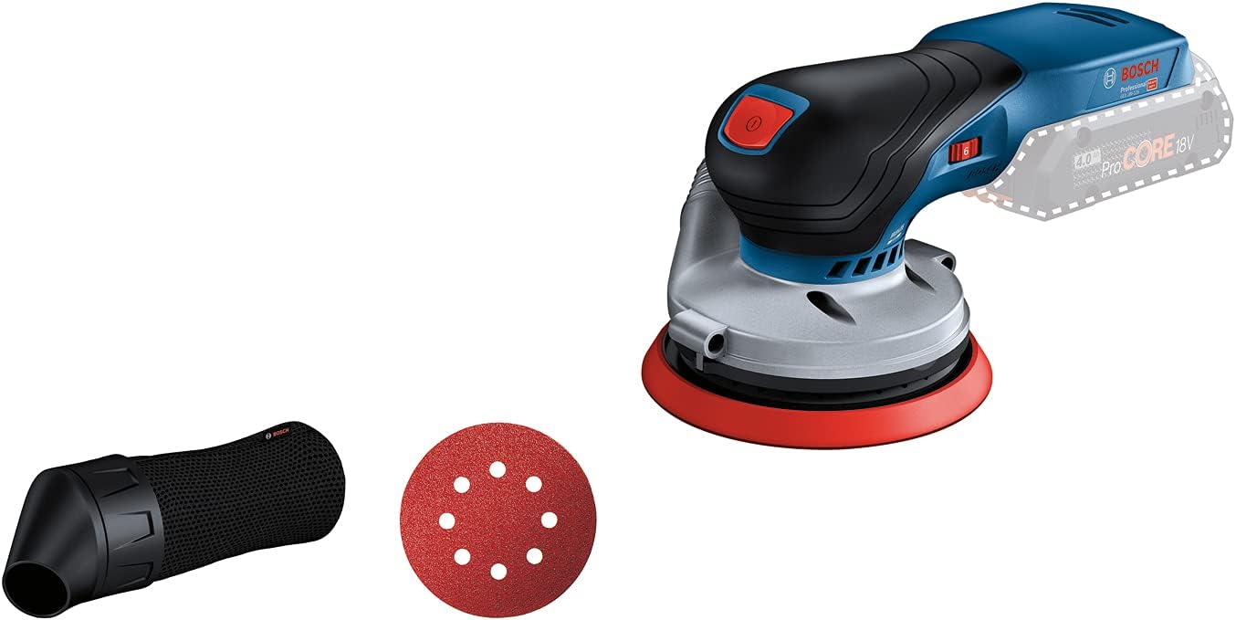 Bosch Professional 18V System Cordless Random Orbit Sander GEX 18V-125 (incl. sanding disc (125 mm), 1x sanding paper, dust bag, without battery/charger)