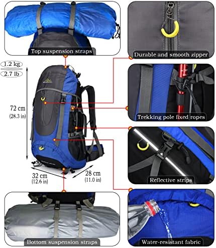 Doshwin 70L Backpack Trekking Camping Travel Hiking Large Rucksack for Men Women
