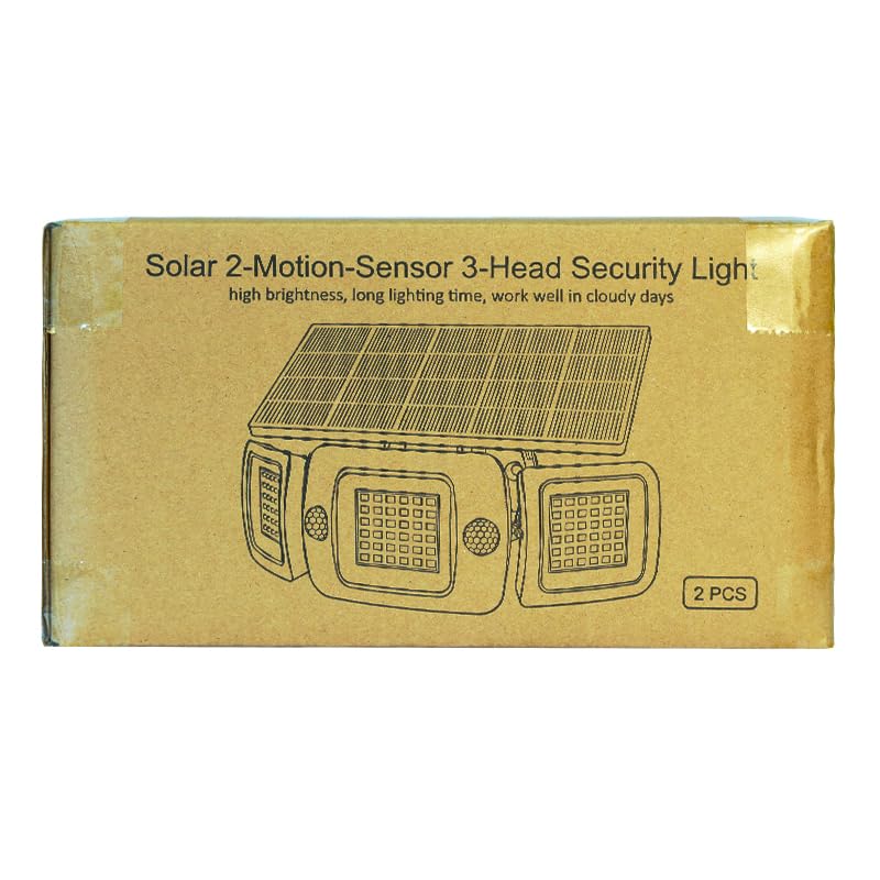 intelamp Solar Security Light Outdoor Motion Sensor 6000mAh Battery 270° 3 Modes Wall Lights Solar Flood Lights with Sensor Lights Garden for Gifts Front Door Garden Fence