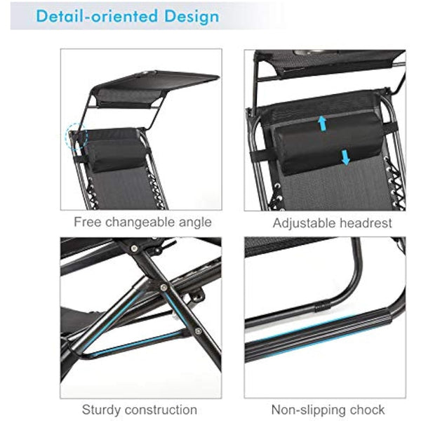 IntimaTe WM Heart Deck Chair, Alloy Steel, Black, 177 cm x 110 cm x 67 cm
