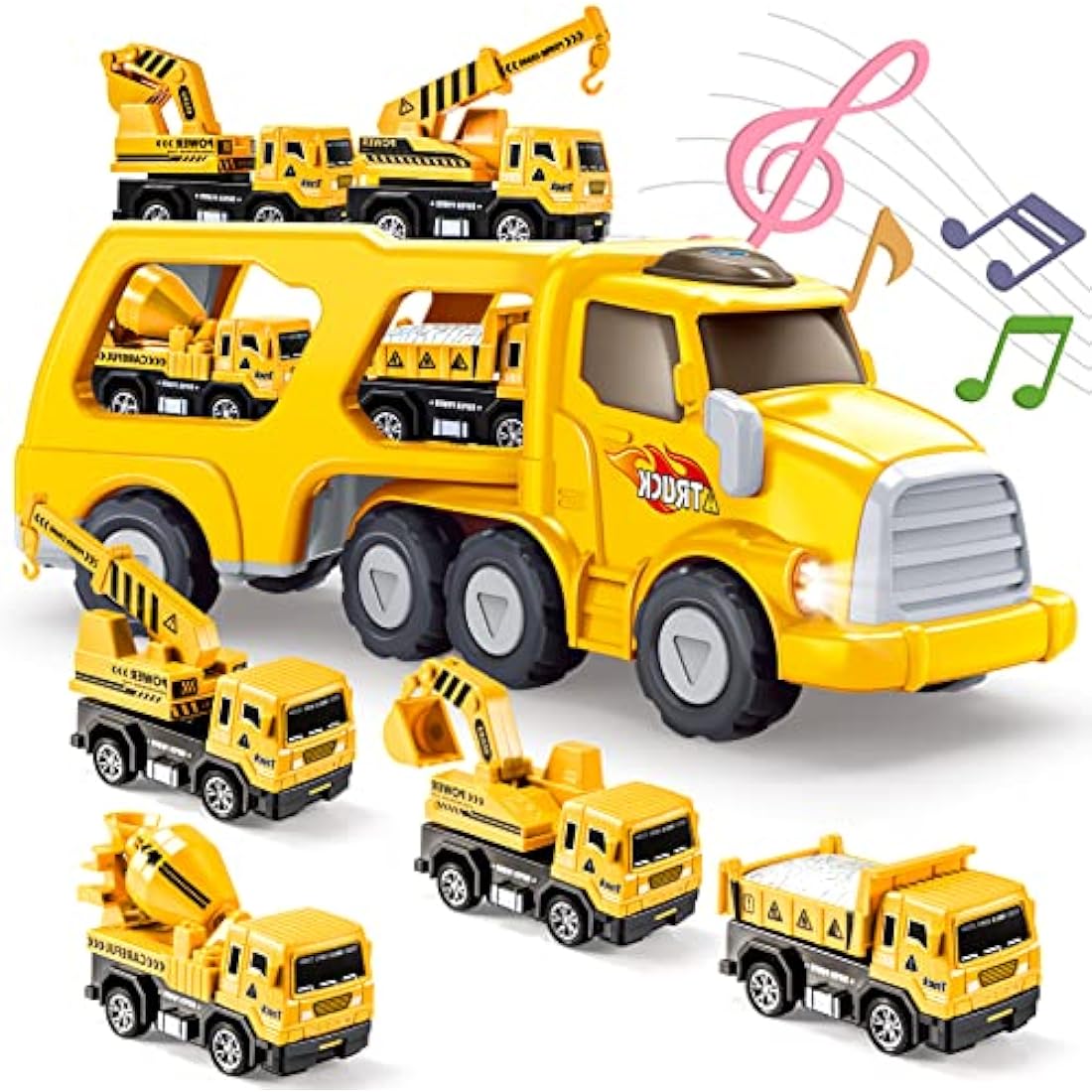 EUTOYZ Toys for 2 3 Year Old Boy, Toy Cars Construction Toy for 2-6 Year Old Boy Toy Age 1-6 Digger Truck Toy Birthday Easter Gifts for 1-6 Year Olds Boy Car Toys Age 1-6 Year Old Toddlers Cars