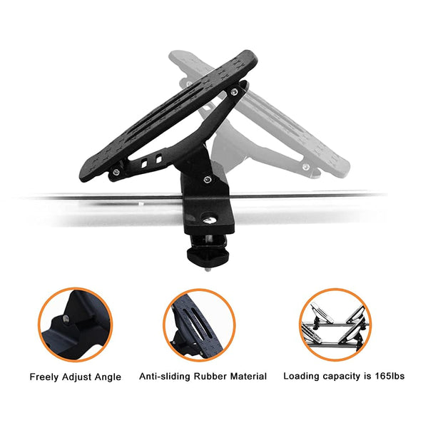 ASMSW 165 LB Kayak Roof Rack Saddles Universal Canoe Boat Carrier 4PCS Black, includes 2?Tie down Straps Top Mounted on Car SUV Crossbar Fit in Width