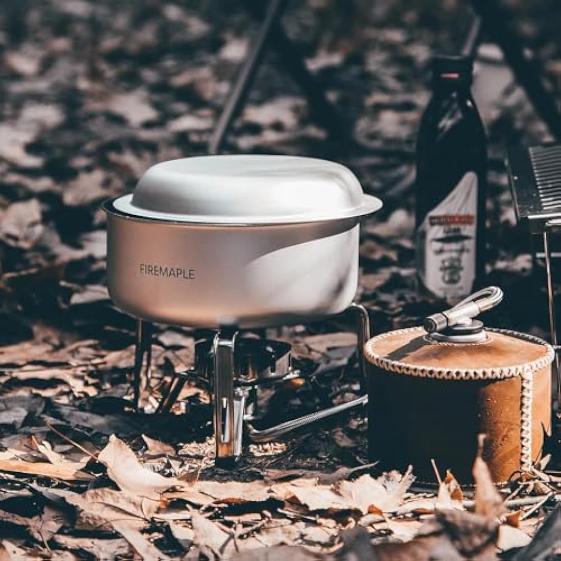 Fire-Maple Frost Ultralight Camping Cookware Set Compact Aluminum Cooking Kit with Nonstick Pot Frypan Plate and Gripper Camping Utensils for 1-2 people Hiking Trekking Fishing