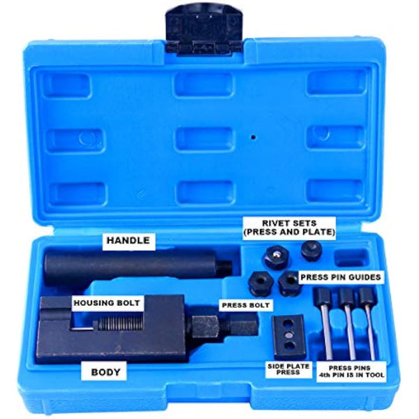 FreeTec Professional riveting and cutting tools for motorcycle control chains and chains