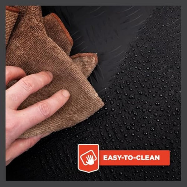 Toyota Hilux (2005-2011) Rubber Van Mats Accessories Tailored Fit Compatible Accessory Waterproof Protection Non-Slip Car Floor Mats 3mm Thick Full Coverage Durable Coverage with Clips