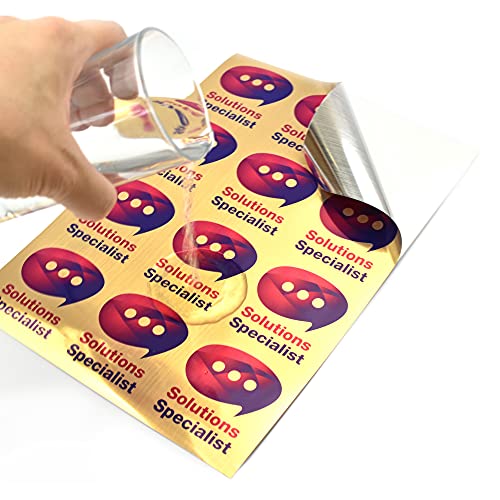 Evergreen Goods™ 50 Sheets A4 Self Adhesive Brushed Gold Sticker Vinyl, Inkjet & Laser Printable | Waterproof & Sticky Back | Suitable for Cricut, Silhouette & Other Cutters | Sticker Label Making