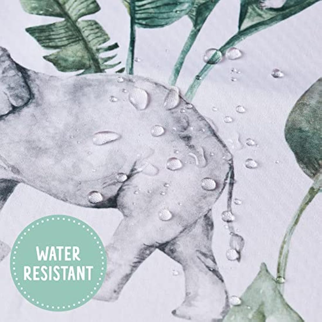 Grow Wild Non Slip Baby Splash Mat for Under High Chair | Waterproof, Washable Messy Floor Protector, Play Mat for Toddlers, Kids Craft (Tropical Jungle)