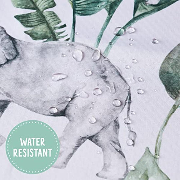 Grow Wild Non Slip Baby Splash Mat for Under High Chair | Waterproof, Washable Messy Floor Protector, Play Mat for Toddlers, Kids Craft (Tropical Jungle)