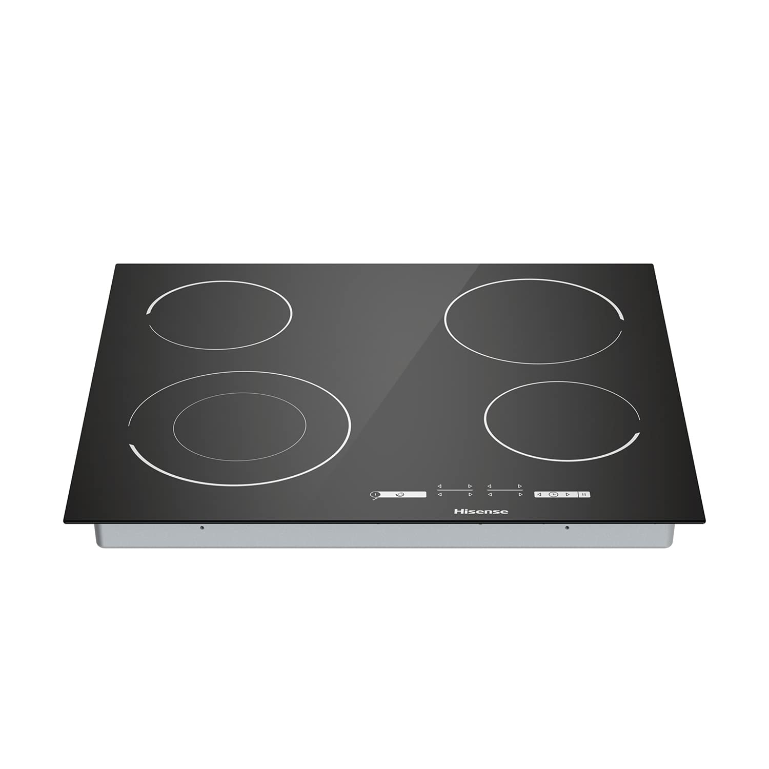 Hisense E6432C Built-in 60cm Electric Ceramic Hob with Child Lock, Touch control, Timer Function - Black 7200W, 20 x 24 x 2 inches (L x W x H)