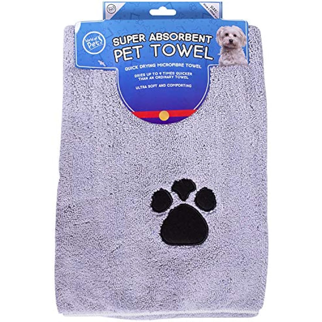 World of pets Super Absorbant Micofibre Pet Towels for Dogs, 2 Count (Pack of 1)