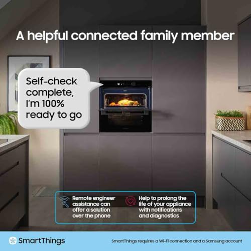 Samsung Series 4 Dual Cook Flex Smart Oven with Pyrolytic Cleaning, Colour: Stainless Steel, NV7B45305AS