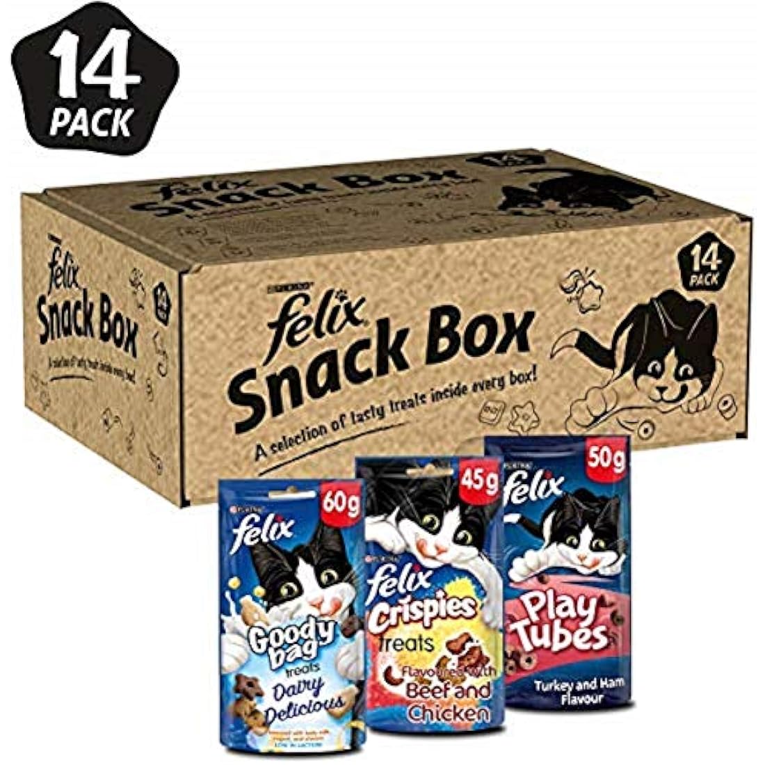 Felix Snack Box Cat Treat 765g (Pack of 14)