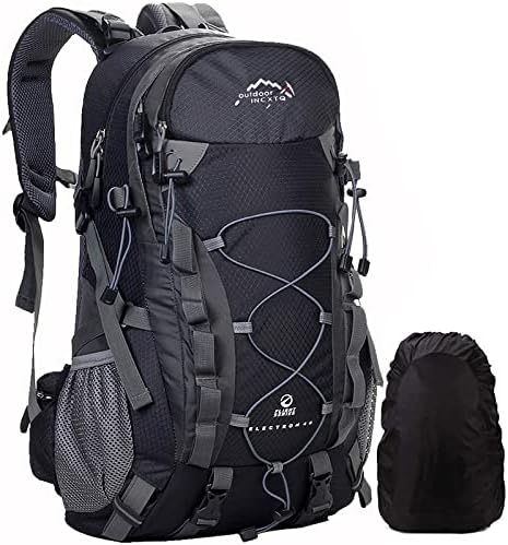 Hiking Backpack Unisex Trekking Backpack Outdoor Sports Rucksack Men and Women,Backpack for Camping Traveling Climbing Mountaineering College Rucksack with Waterproof Rain Cover