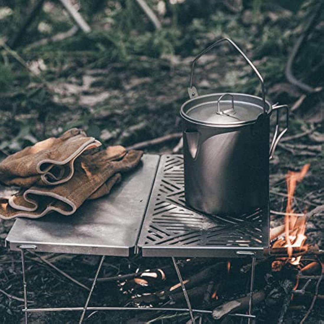 Fire-Maple Alti Camping Titanium Cup | Portable Titanium Mug with Measurement Marks | Ultralight Camping Picnic Water Coffee Cup with Foldable Handle