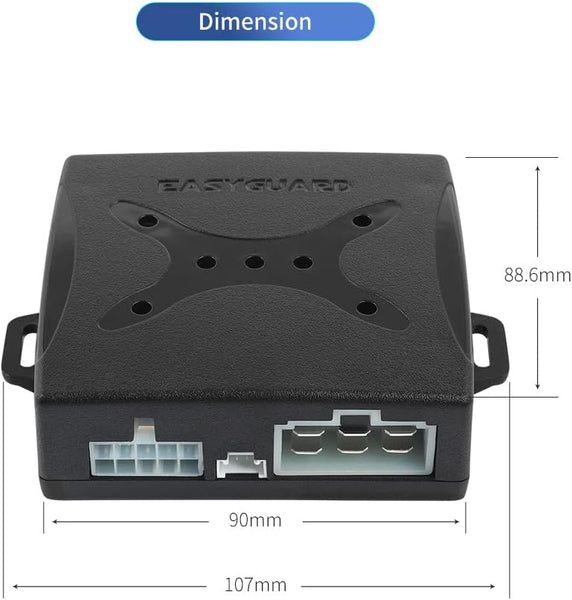 EASYGUARD EC003N-V Car security alarm system with PKE passive keyless entry remote engine start stop keyless go system universal version DC12V