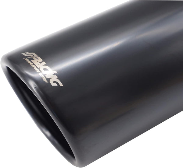 Simoni Racing TRX/01N Universal Stainless Steel Double Round Exhaust Terminal, Black