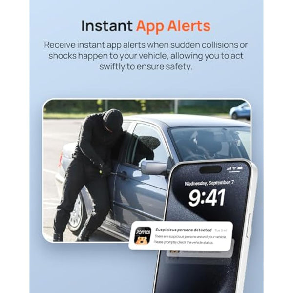 70mai 4G Hardwire Kit UP04 for Dash Cam A510, A810, Omni, 4K Omni, 24H Smart Parking Surveillance, Real-Time Monitoring, Instant App Alerts, GPS-Enabled Car Locator