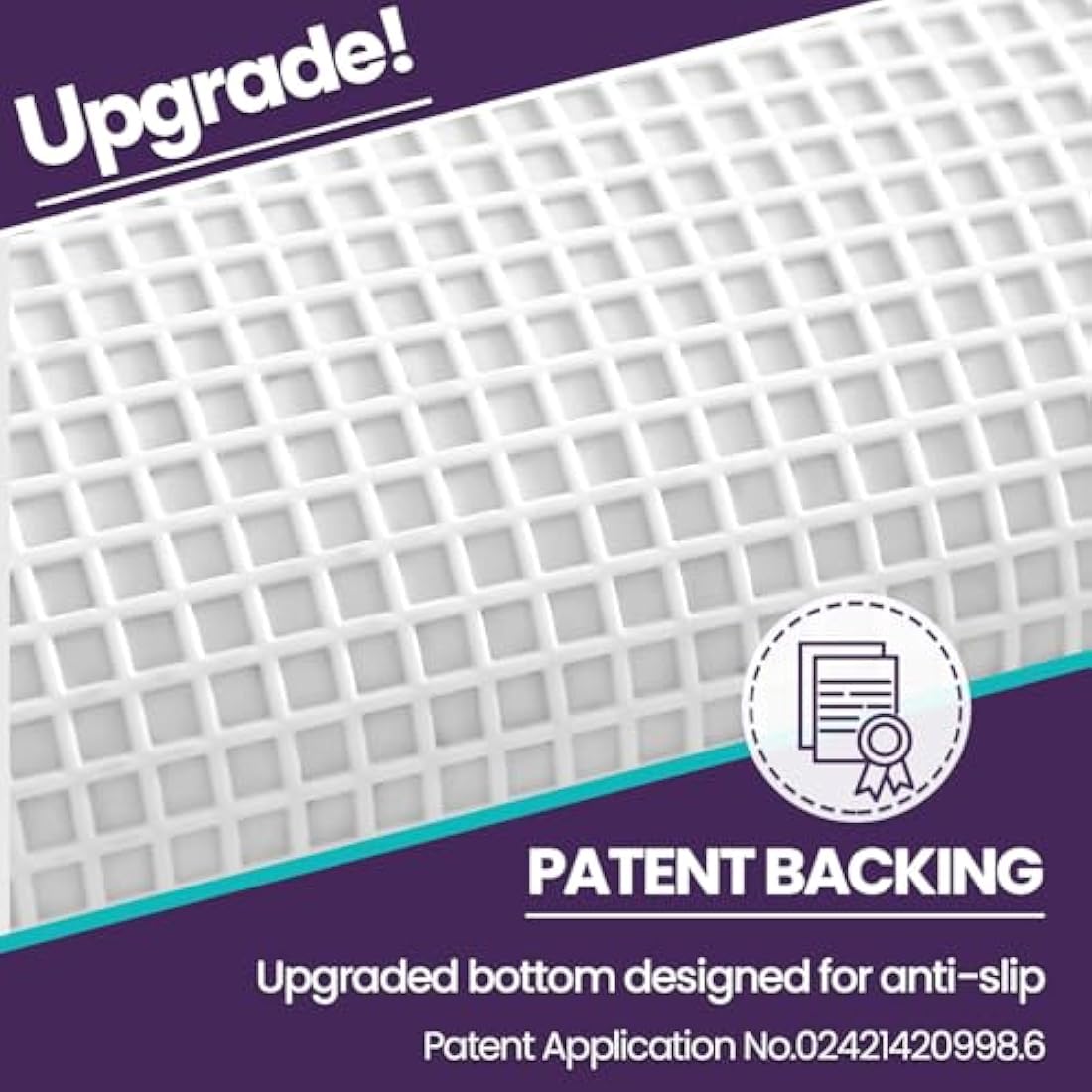 DEXI Bath Mat 61 x 92 cm, Non-Slip Absorbent Bathroom Mats, Machine Washable, Soft and Thick Microfibre Shower Rug, White