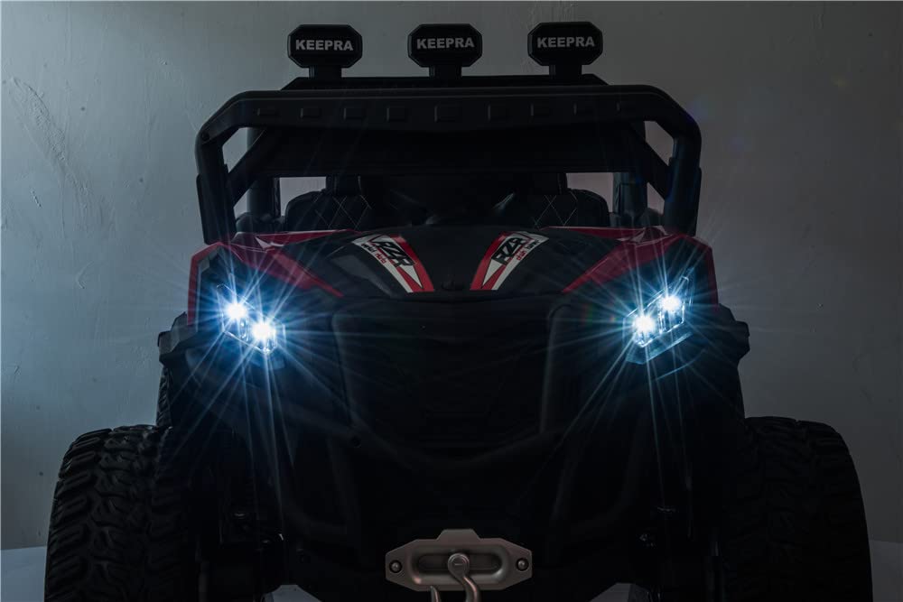 RZR Turbo UTV-MX-ii *2 SEATER* 24V 4x Motors 4x4 Electric Kids Ride On Car (White)