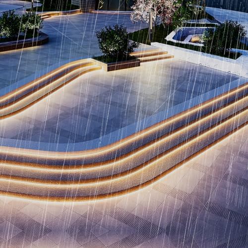 SUCIKORIO Neon Led Strip Light 5m / 16.4ft, Flexible LED Strip Lights 4000K Cuttable Waterproof IP65 Neon Rope Light 220-240V DIY LEDs Lights with UK Plug Power Supply for Bedroom, Indoor&Outdoor