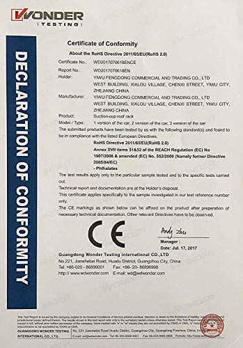 ROCKBROS Suction Bike Rack Car Roof Bike Rack Bicycle Carriers for Cars Roof Bicycle Holder Roof Mounted Quick Release Aluminium Alloy with Sucker