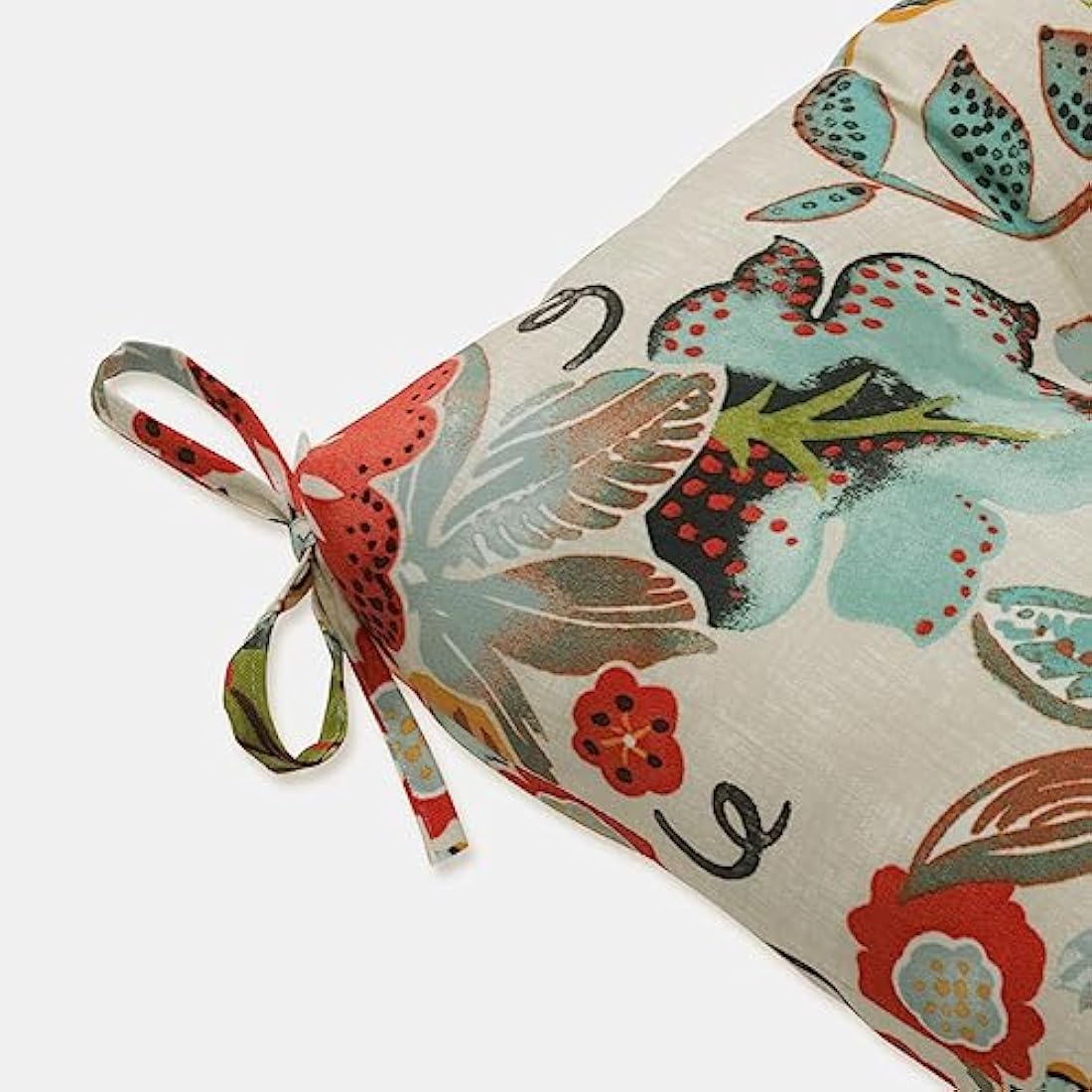 Pillow Perfect Tufted Bench/Swing Cushion, Floral, 60" x 18"