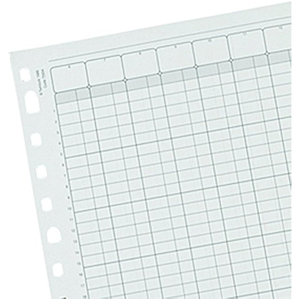 Rexel Twinlock Variform Multi-Ring Binder V8 Cash Refill Sheets 10 Columns, White (Pack of 75)