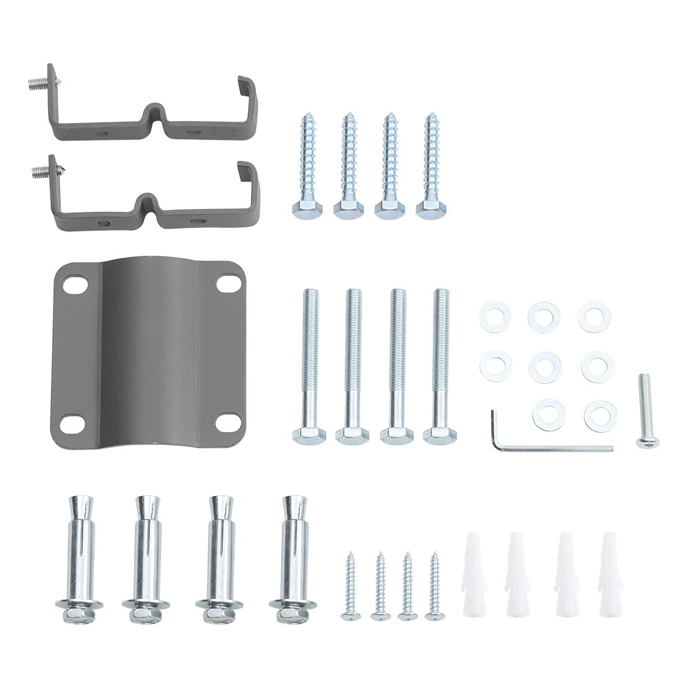 The Fellie Dark Grey Retractable Side Awning, Wind, UV Protection and Weatherproof PU Coating for Outdoor Privacy Screen for Garden, Balcony, Terrace, 140 x 300 cm