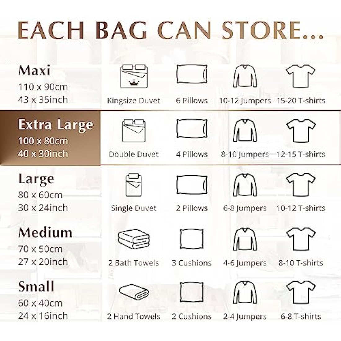 GENIE SPACE Premium Vacuum Storage Bags for Drawers, Suitcases and Wardrobes - Airtight, Odour-Proof, Reusable - Double Zipper Seal Compact Organiser - 100x80 cm, 2-Pack, XL