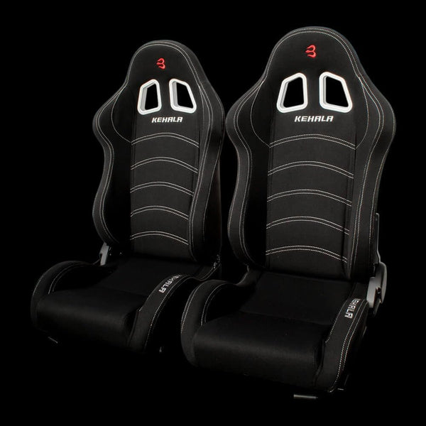 Pair of Barbarian Reclining Bucket KEHALA Racing Seats Black, Track, Race, Drift