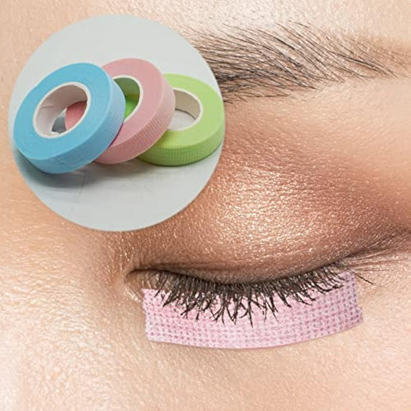 3 Rolls Eyelash Tape, Adhesive Lash Extension Tape Breathable Micropore Fabric Tape Lash Extensions Supplies, Breathable Micropore Fabric Eyelash Tape