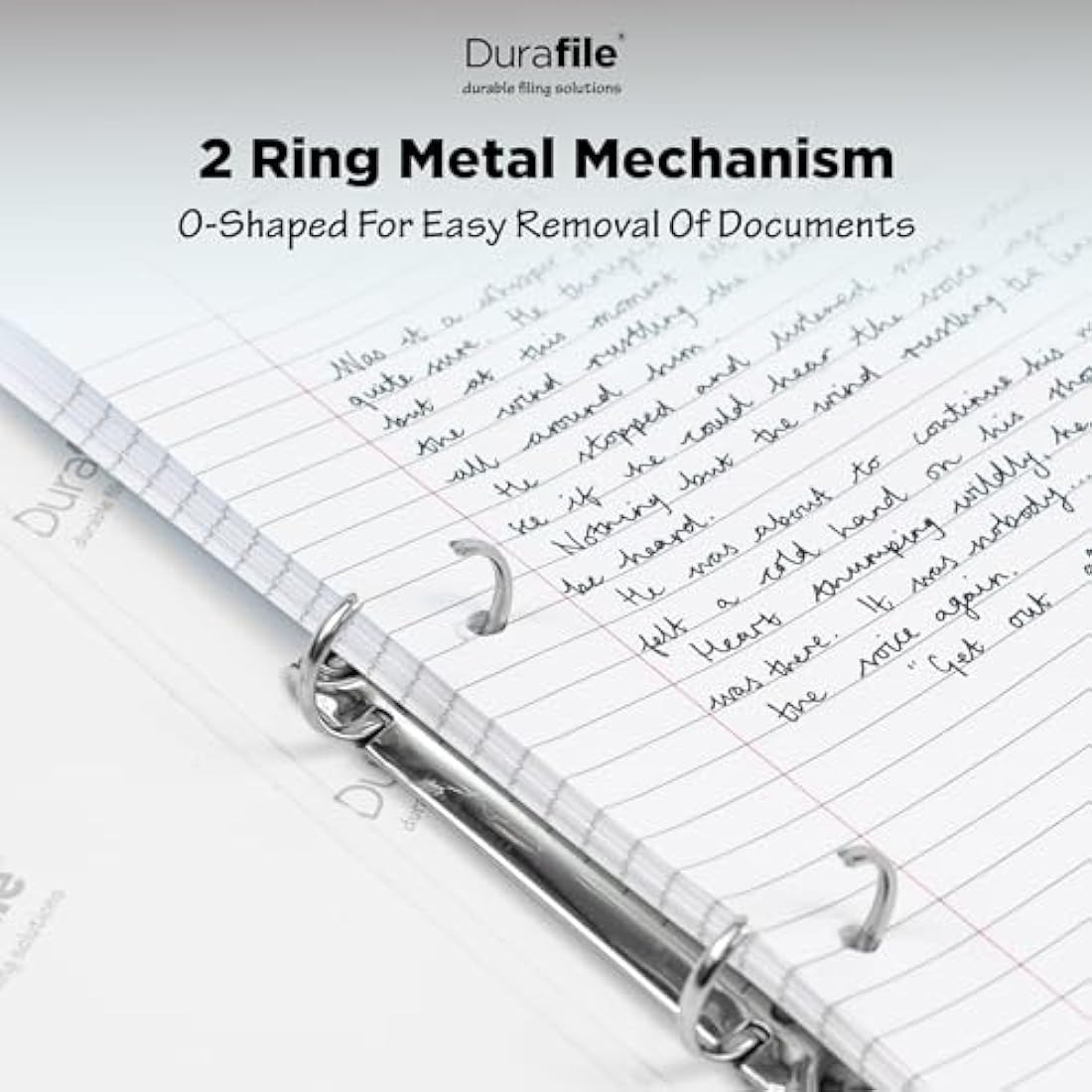 Durafile Ring Binder A4 Files, Black, Pack of 10 Folders, Heavy Duty Board Construction Folders for Paperwork Ring Binder, Ideal Folder Organiser for School, Home & The Office