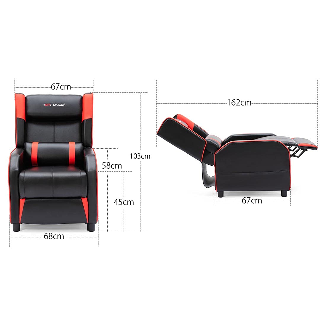 GTFORCE RANGER X FAUX LEATHER GAMING SEAT RECLINER ARMCHAIR SOFA RECLINING CINEMA CHAIR