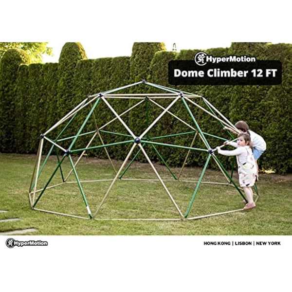 HyperMotion Climbing Dome - Outdoor Climbing Frame for Children with Monkey Bars, Kids Outdoor Play Equipment, 350KG Load, 3.7m (12ft) Diameter