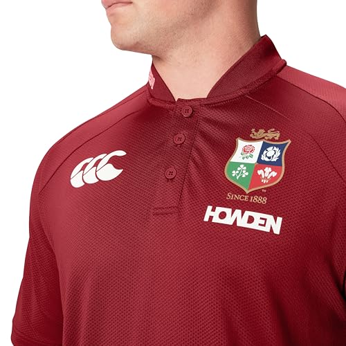 Canterbury Men's British & Irish Lions Polo Shirt | Breathable | Moisture Wicking | Official British & Irish Lions Licensed Product Polo Shirt