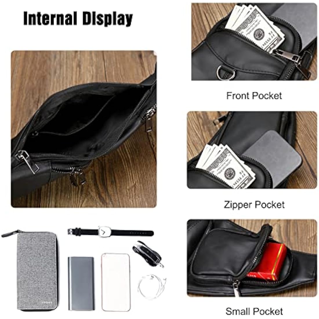 FANDARE Retro Sling Bag Genuine Leather Chest Crossbody Bag Hiking Cover Pack Rucksack Waterproof Shoulder Bag Sling Backpack for Business Travel Hiking Bicycle Sport Gym Pack Yellow