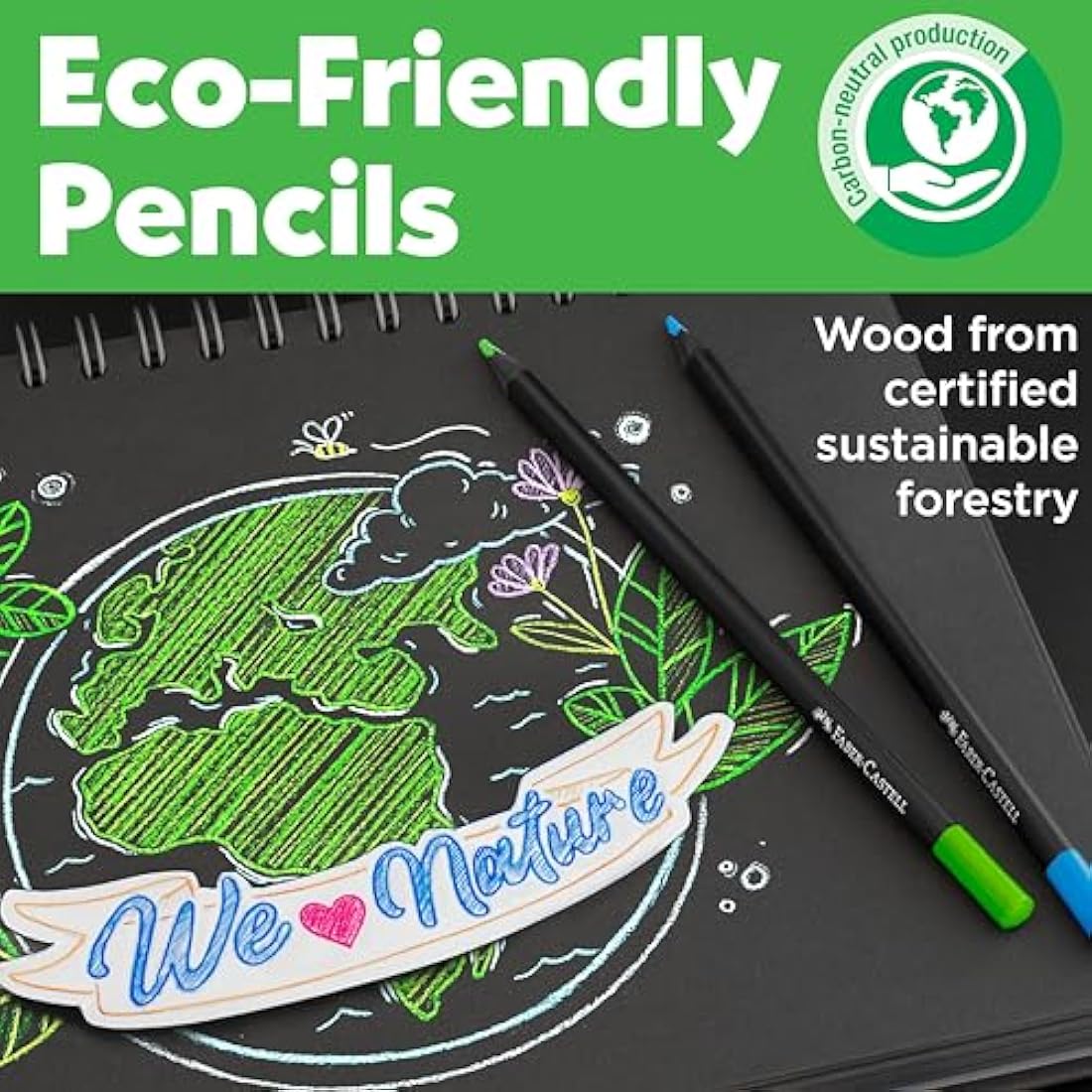 Faber-Castell Black Edition Colour Pencils, Tin of 100