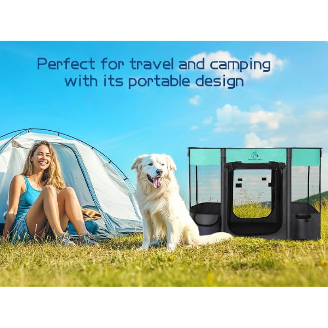 Foldable Pet Playpen,Cat Dog Playpen,Portable Dog Cage soft Portable Exercise Kennel Tent,Puppy Pen Indoors/Outdoors Pet Tent Fence(S(70 * 55 * 45cm))