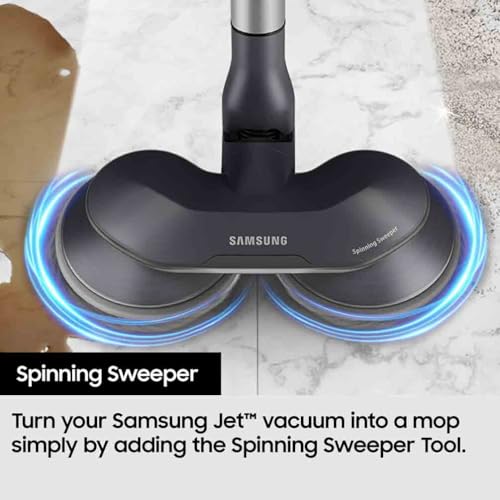 Samsung Jet 95 Pro 210W Cordless Stick Vacuum Cleaner with Pet Tool+ & spray spinning sweeper, Powerful cleaning, 60 mins Run time, Light weight design, VS20C9547TB/EU