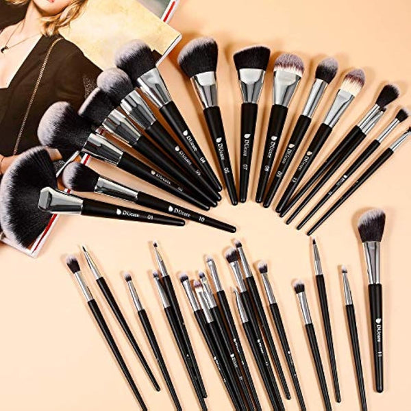 DUcare Professional Makeup Brush Set 32Pcs Makeup Brushes Premium Synthetic Kabuki Foundation Blending Brush Face Powder Blush Concealers Eye Shadows