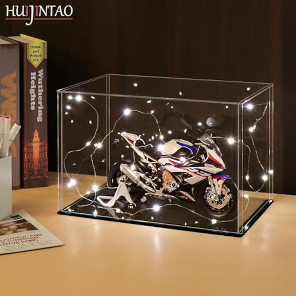 HUIJINTAO Clear Acrylic Display Case Countertop Box Cube Organizer Stand Dustproof Protection Showcase for Action Figures/Toys/Collectibles(12x10x10inch;30x25x25cm)