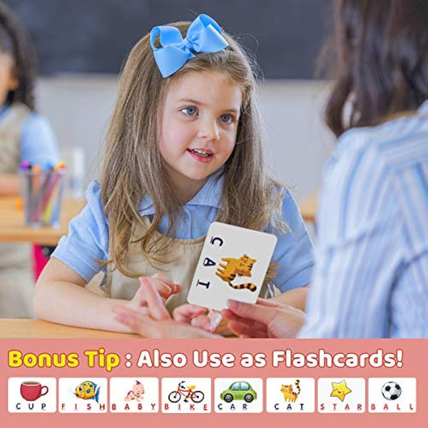 HahaGift Learning Toys for 2 3 4 Year Olds kids Gifts, Educational Toys for 3 4 5 Year Olds, Match Spelling Game Kids Toys age 3 4 5 Letter Spelling and Reading Montessori Toys for 2 3 Year Olds