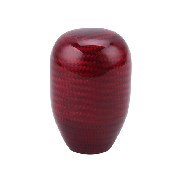 muge racing Carbon Fiber Shift Knob Gear Shifter Knobs with 3 Adapter Most Car Decorations Classic,Red-Long
