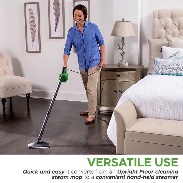 H2O X5 - Steam Mop - 5 in 1 Steam Cleaner (Green Handheld)