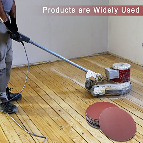 FEIHU 303 mm Sanding Discs,12 Inch Hook and Loop Discs，Grit 5XP60/100/120/180/240/320, 12 inch sandpaper for velcro disc sanders Pack of 30