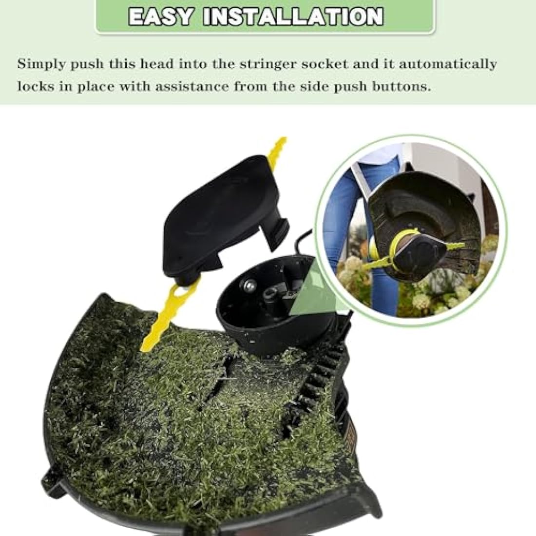 20 Pcs Blades RAC158 + RAC155 Double Serrated Blade Head, Compatible with Ryobi Strimmer