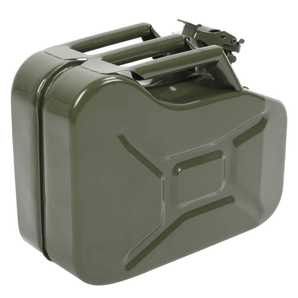 Bonnlo 20L Petrol Can Fuel Oil Storage Can Metal Jerry Diesel Tank with Flexi Spout For Diesel, Petrol, Oil Container (Green)