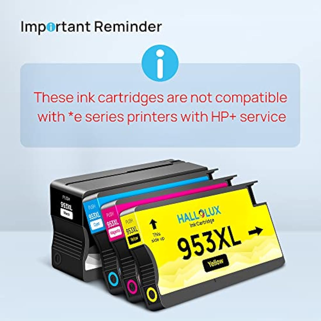 HALLOLUX 953XL Ink Cartridges Remanufactured for HP 953 XL Ink Compatible Multipack for HP Officejet Pro 7720 7730 7740 8210 8218 8710 8715 8720 8725 8728 8730 8740 (Newest Chip)
